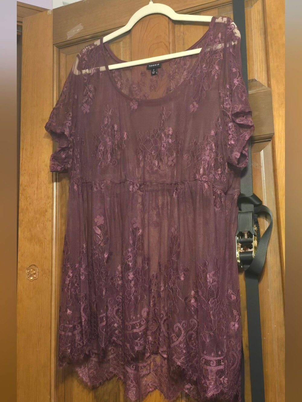 torrid Plum Lace Tunic Top